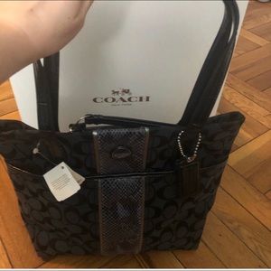 AUTHENTIC NEW WITH TAGS - BLACK COACH BAG